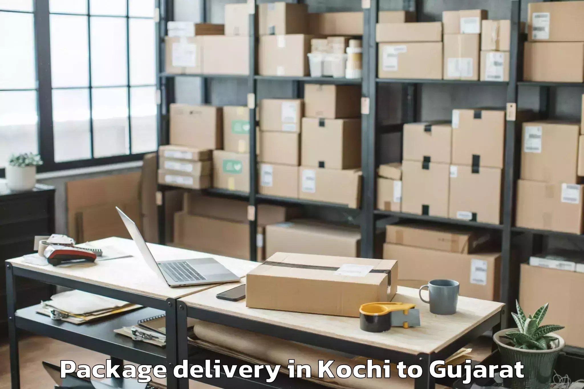 Professional Kochi to Navsari Agricultural Universit Package Delivery